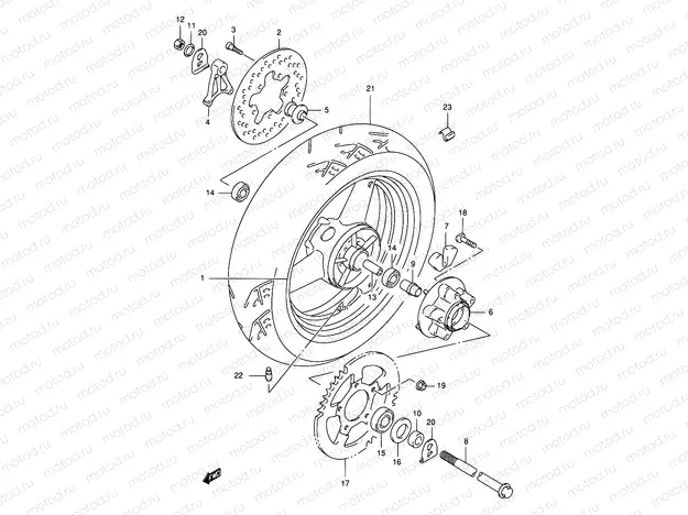 54 - REAR WHEEL