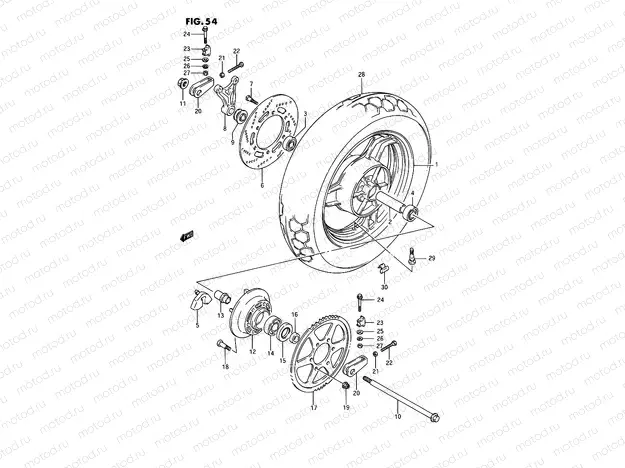 54 - REAR WHEEL