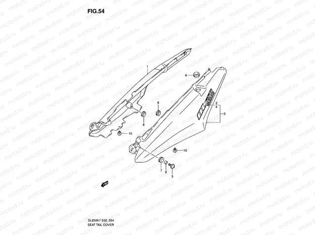 54 - SEAT TAIL COVER (MODEL K7)