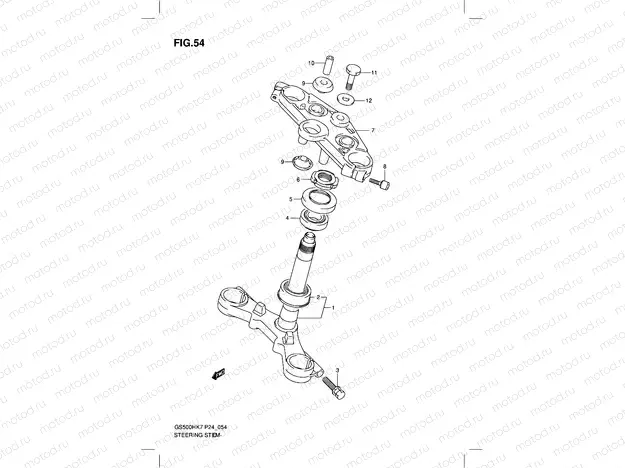 54 - STEERING STEM (GS500FH)