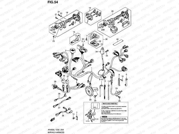 54 - WIRING HARNESS (IMOBI) (AN400L1 E02)