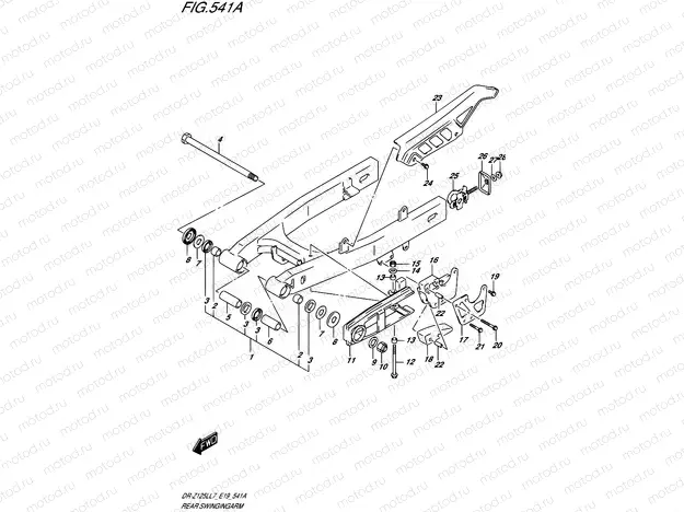 541A - REAR SWINGINGARM
