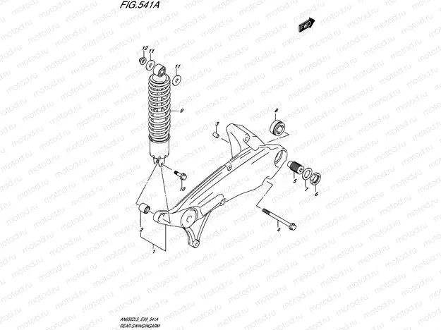 541A - REAR SWINGINGARM