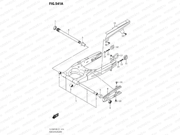541A - REAR SWINGINGARM