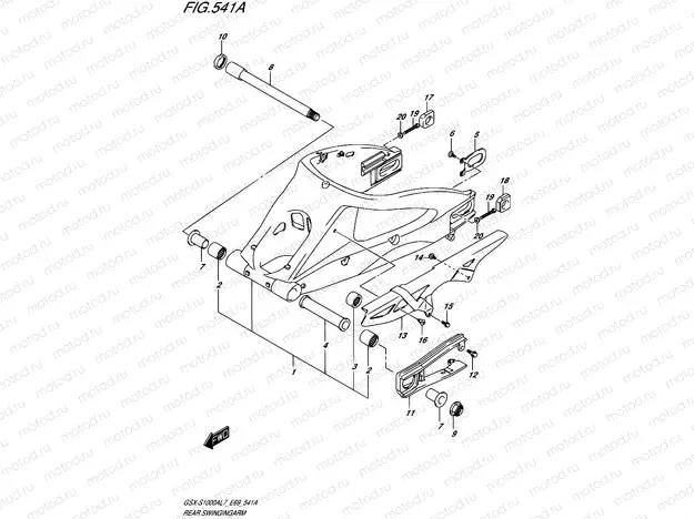 541A - REAR SWINGINGARM