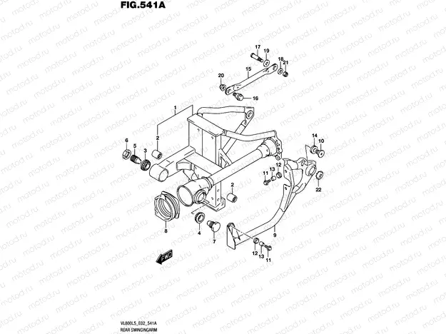 541A - REAR SWINGINGARM