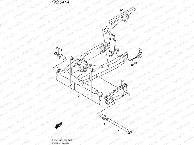 541A - REAR SWINGINGARM