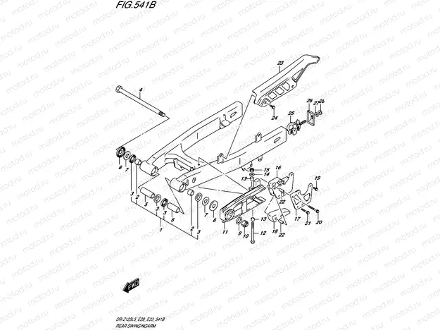541B - REAR SWINGINGARM (DR-Z125L5 E33)