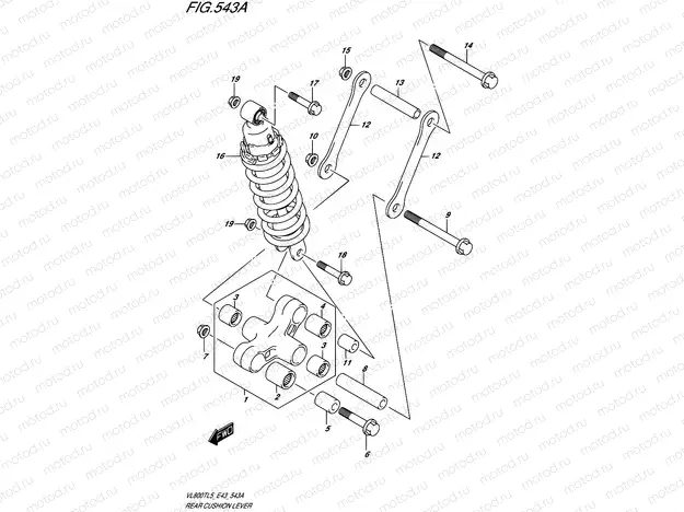 543A - REAR CUSHION LEVER