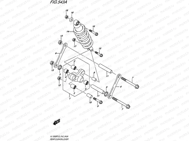 543A - REAR CUSHION LEVER