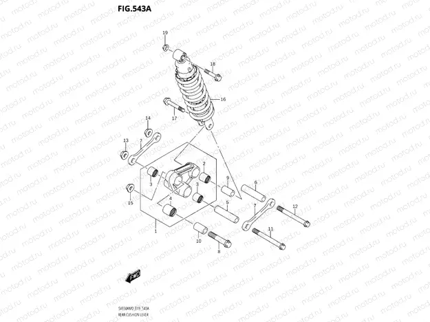 543A - REAR CUSHION LEVER (SV650A,SV650AU)