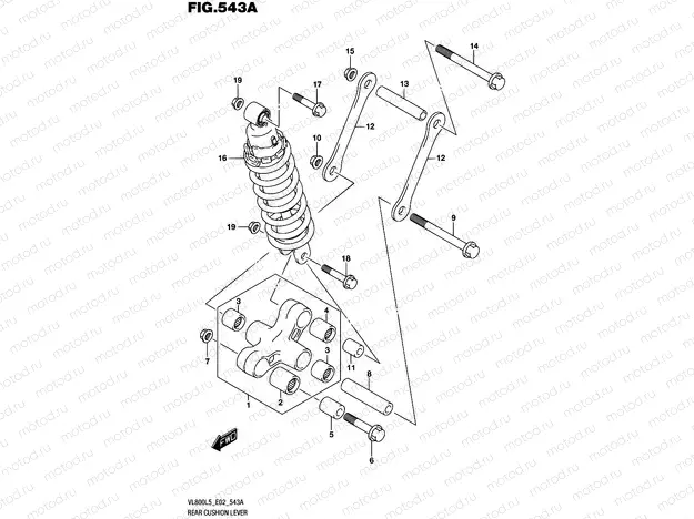 543A - REAR CUSHION LEVER (VL800L5 E02)