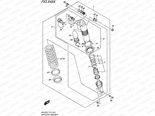 545A - REAR SHOCK ABSORBER