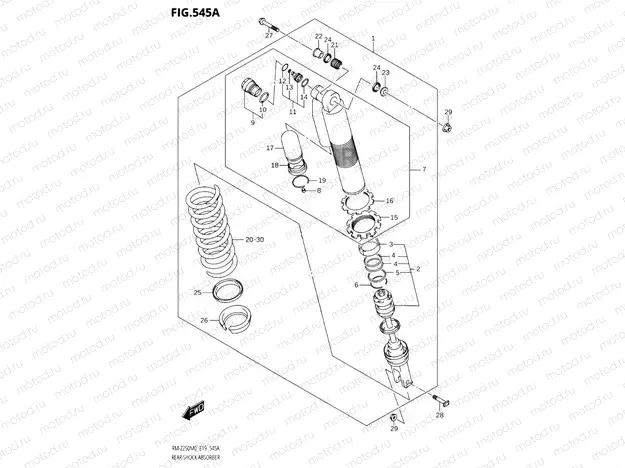 545A - REAR SHOCK ABSORBER (E19)