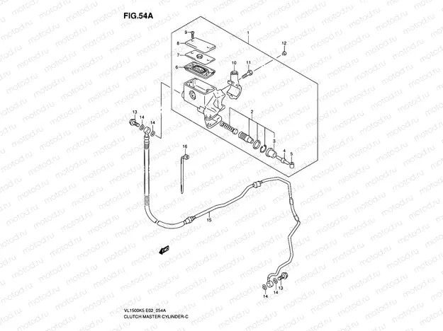 54A - CLUTCH MASTER CYLINDER (MODEL K7/K8/K9)