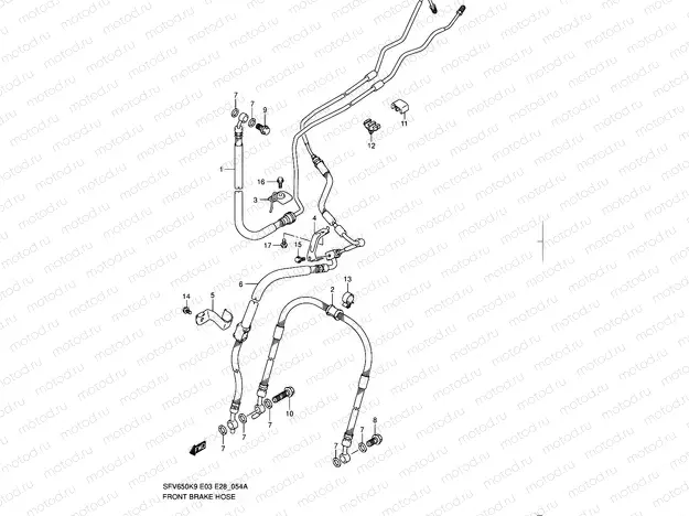 54A - FRONT BRAKE HOSE(SFV650AL0)