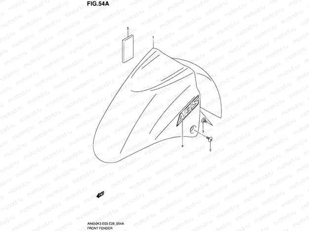 54A - FRONT FENDER (AN650AK5)