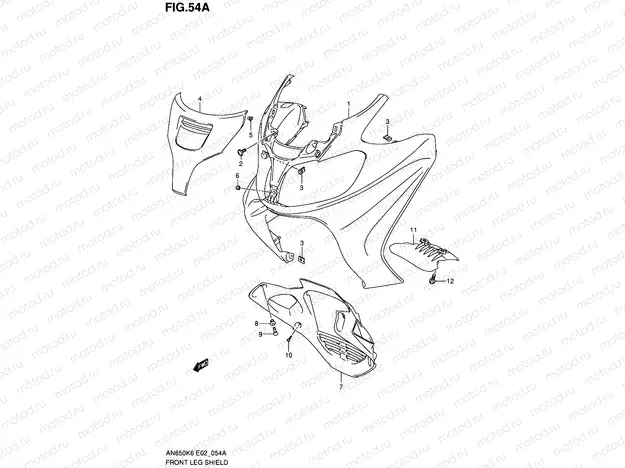 54A - FRONT LEG SHIELD (AN650K8)
