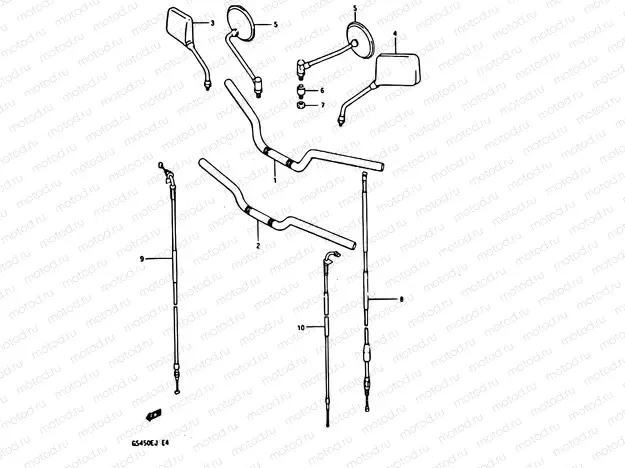 54A - HANDLEBAR (MODEL J)