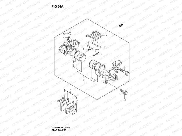 54A - REAR CALIPER (MODEL K4/K5/K6)