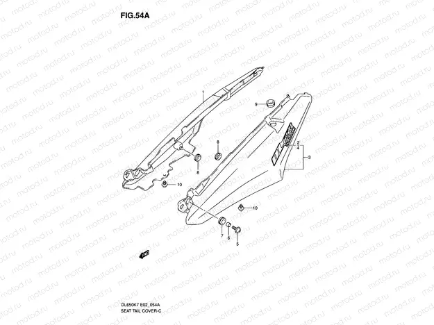 54A - SEAT TAIL COVER (MODEL K8)