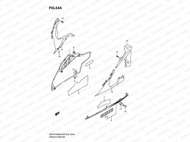 54A - UNDER COWLING (MODEL L0)