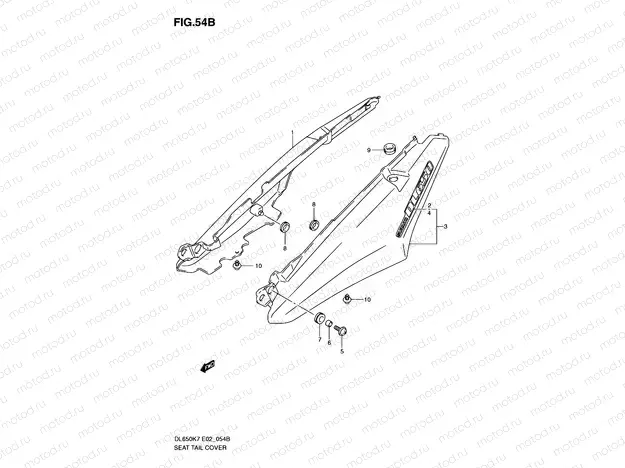 54B - SEAT TAIL COVER (MODEL K9/L0)