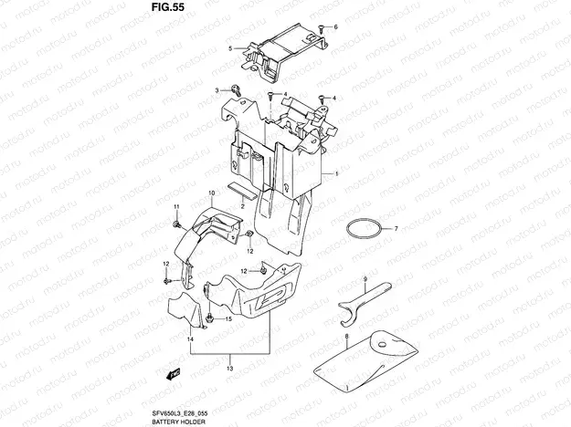 55 - BATTERY HOLDER (SFV650AL3 E28)
