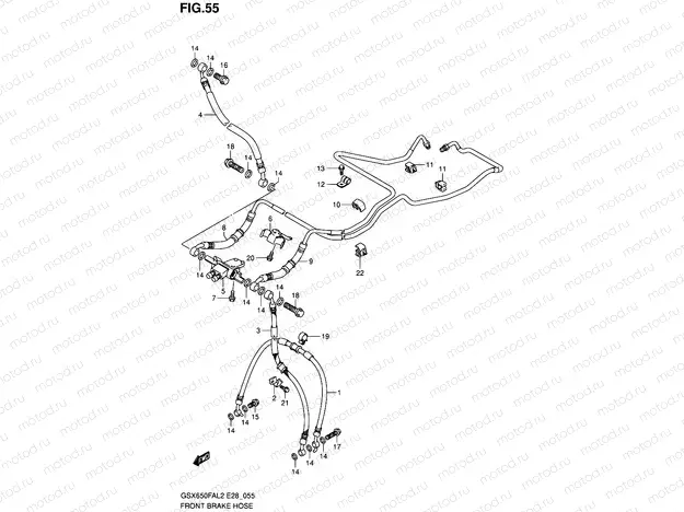 55 - FRONT BRAKE HOSE