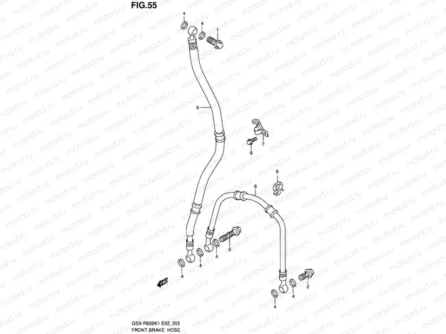 55 - FRONT BRAKE HOSE