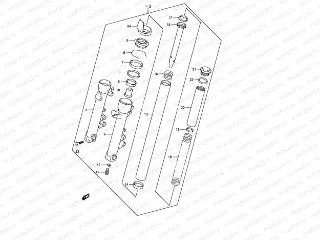 55 - FRONT FORK DAMPER (MODEL Y/K1/K2)