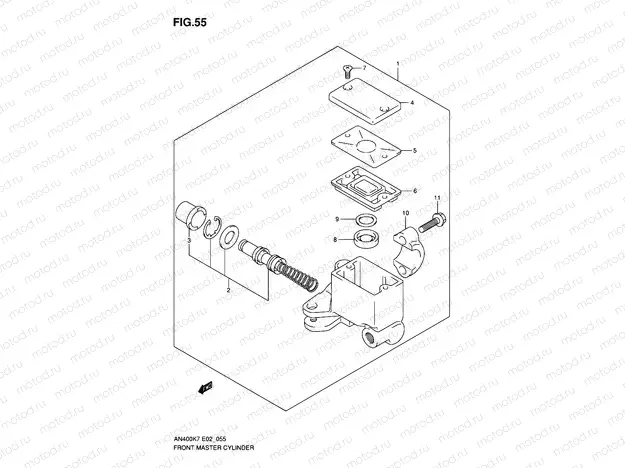 55 - FRONT MASTER CYLINDER (MODEL K7)