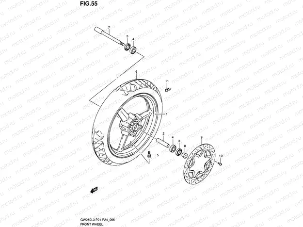 55 - FRONT WHEEL