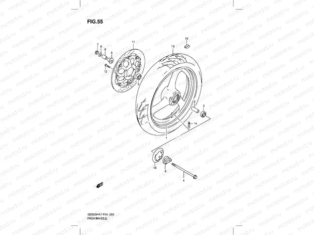 55 - FRONT WHEEL