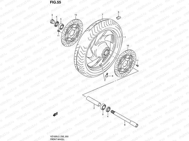 55 - FRONT WHEEL