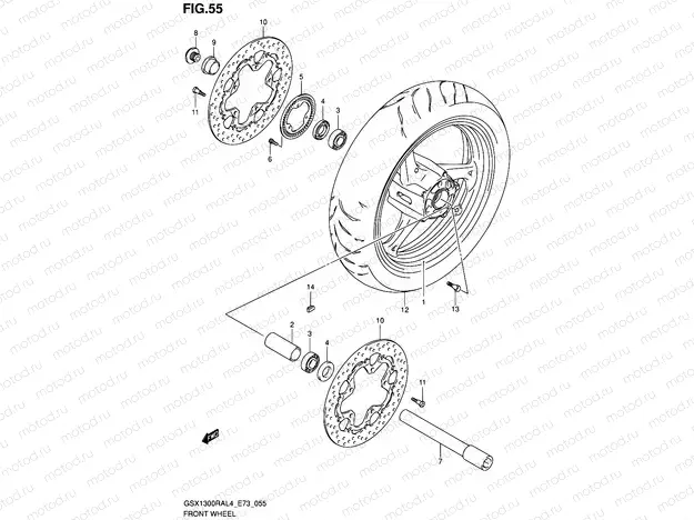 55 - FRONT WHEEL