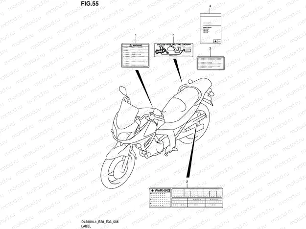 55 - LABEL (DL650AL4 E33)