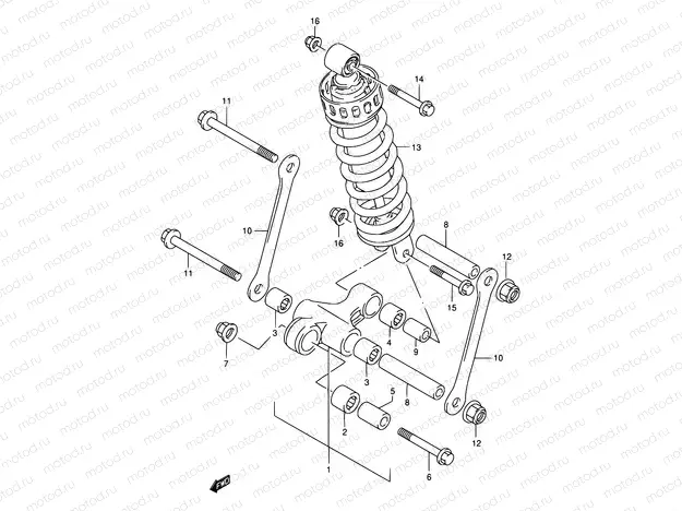 55 - REAR CUSHION LEVER