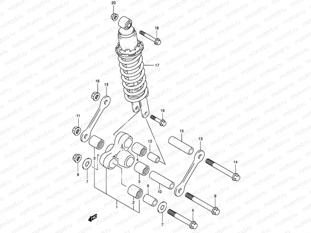 55 - REAR CUSHION LEVER
