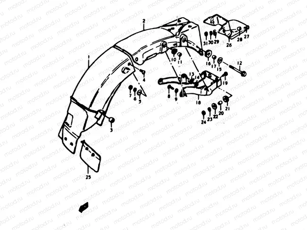 55 - REAR FENDER