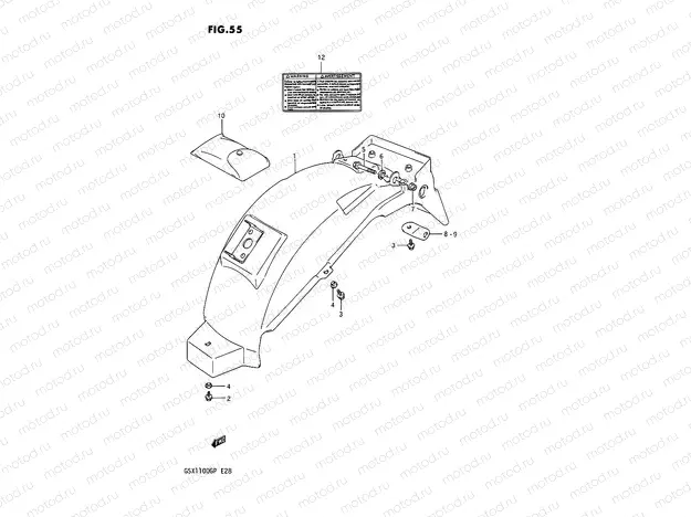 55 - REAR FENDER