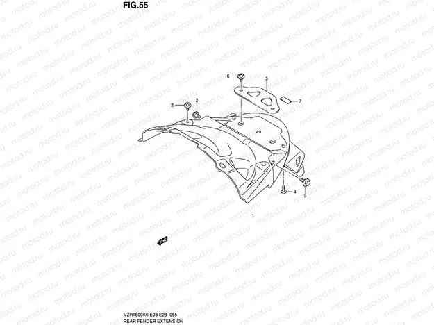 55 - REAR FENDER EXTENSION