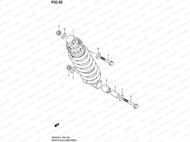 55 - REAR SHOCK ABSORBER