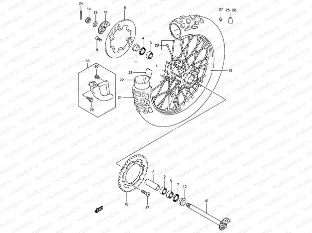 55 - REAR WHEEL