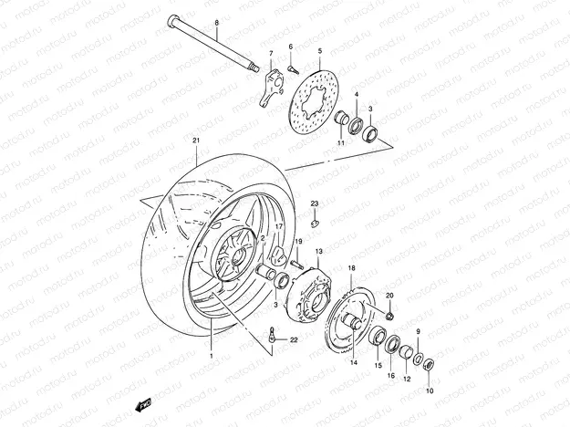 55 - REAR WHEEL