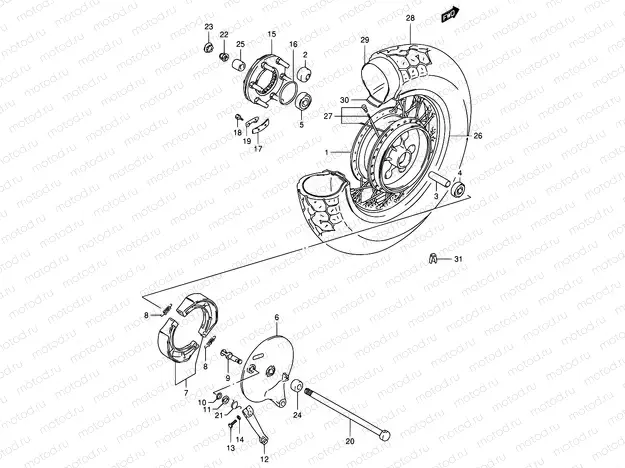 55 - REAR WHEEL