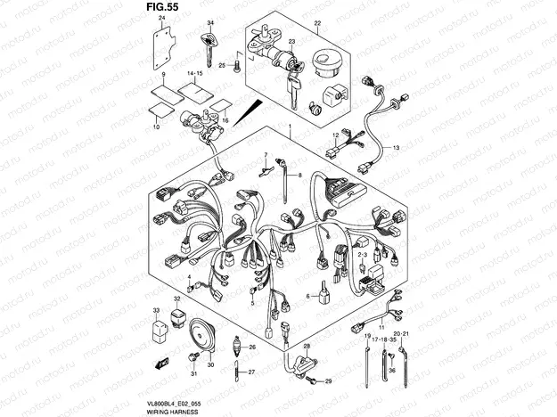 55 - WIRING HARNESS (VL800BL4 E02)