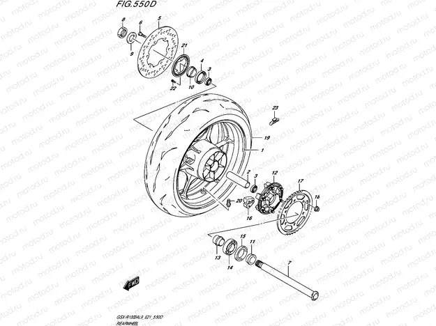 550D - REAR WHEEL (GSX-R1000RZA)