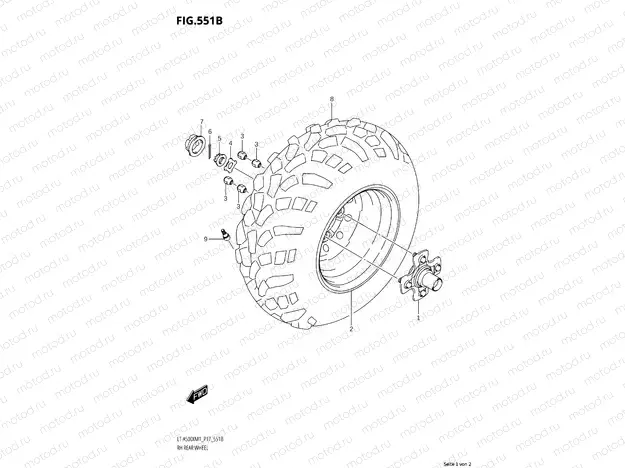 551B - RH REAR WHEEL (LT-A500XP:M1:P17)
