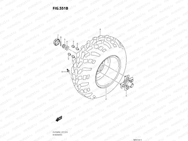 551B - RH REAR WHEEL (LT-A750XPZM1 P17)